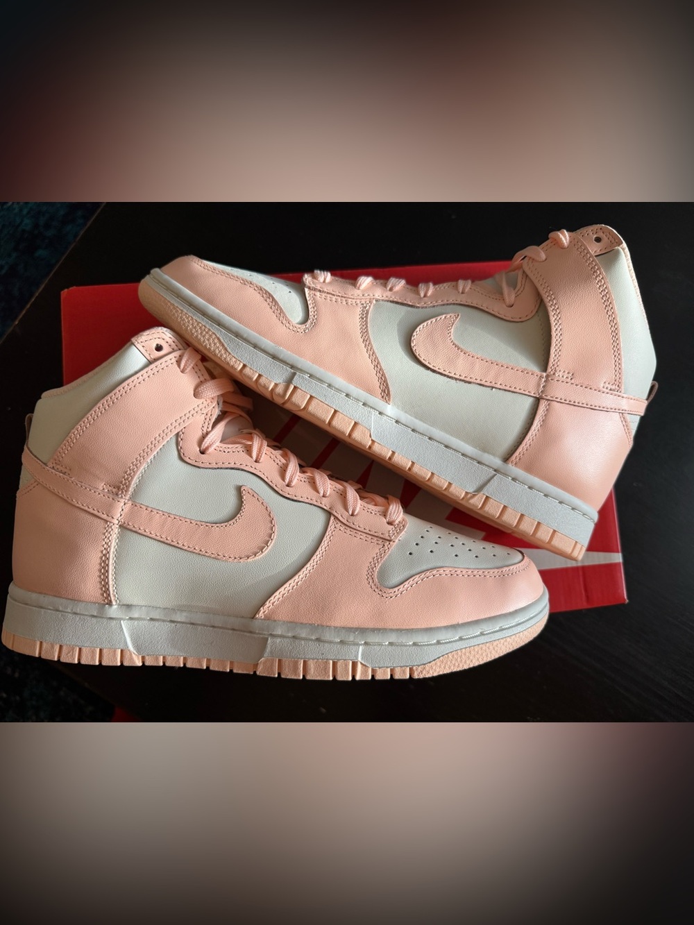 Nike Dunk High Sail Crimson Tint (Women’s) Size 9.5. Brand New in OG Box(peachy)